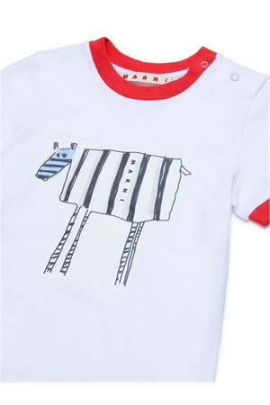 white cotton tshirt MARNI KIDS | M01402M00SG0M100